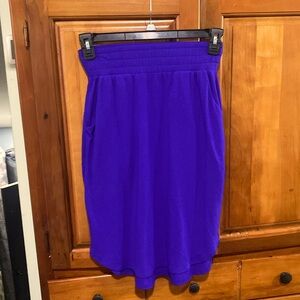 ZENANA• Size M• Blue/Violet Soft Pocketed Midi Skirt